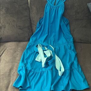 Chic Blue Halter Dress